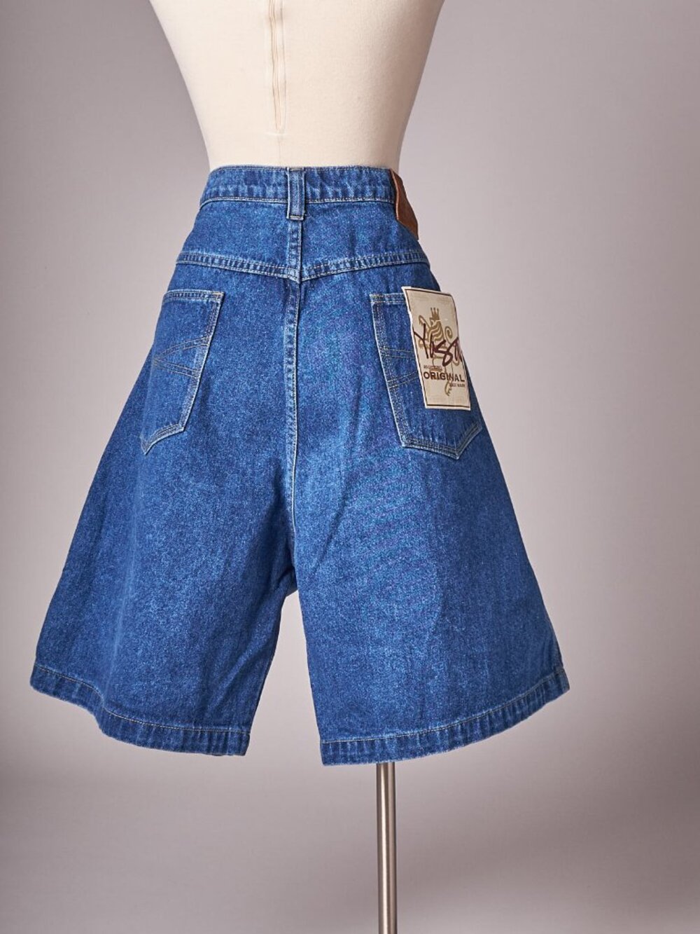 1990s Deadstock Blue Denim Baggy Yaga Skateboarding Shorts